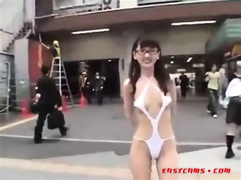 Walking Semi Nude In Tokyo Streets