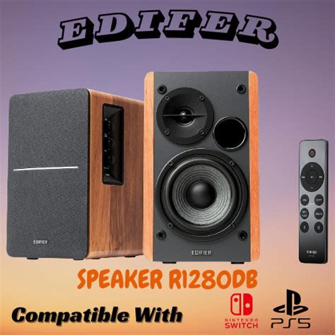 Promo Edifier R1280DB Powerful Bluetooth Bookshelf Active Speaker Brown