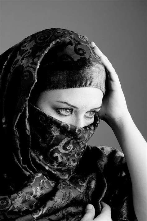 Arab Woman Wearing Veil Stock Photo Image Of Nail Look