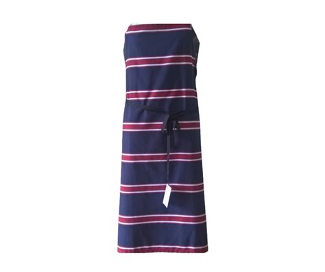 Butchers Apron Navyredwhite Stripe Bib Full Length The Food