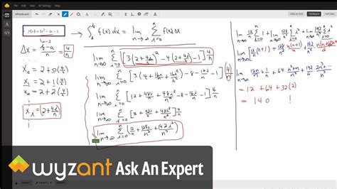 Evaluate A Definite Integral Using The Definition Ie The Limit Of A