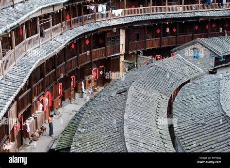 China Fujian Province Hakka Tulou Round Earth Buildings Unesco World