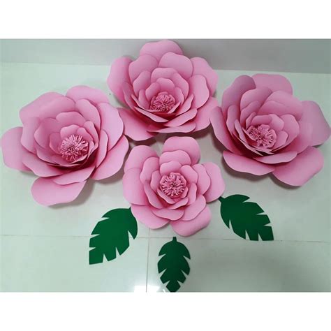 Flores Gigante em 3D de papel com 4 Flores | Shopee Brasil