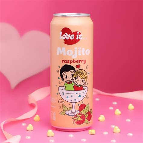 Газированный напиток Love Is Мохито, со вкусом малины, 450 мл - купить ...