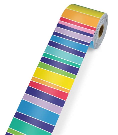 Buy Carson Dellosa Stripe Rainbow Bulletin Board Borders 65 Feet Of