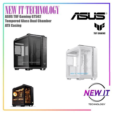 ASUS TUF Gaming GT502 Tempered Glass Dual Chamber Support Up To 13 Fans