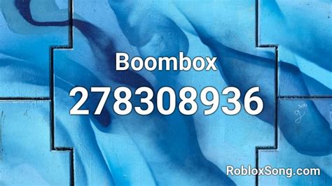 Boombox Roblox ID Roblox Music Codes