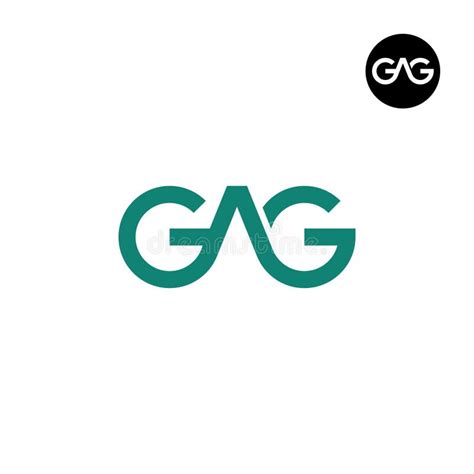 letter gag monogram logo design logotype stock vector illustration