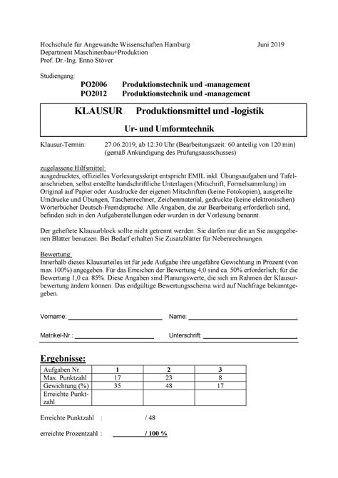 Klausur Summer Fragen Und Antworten Hochschule F R Angewandte