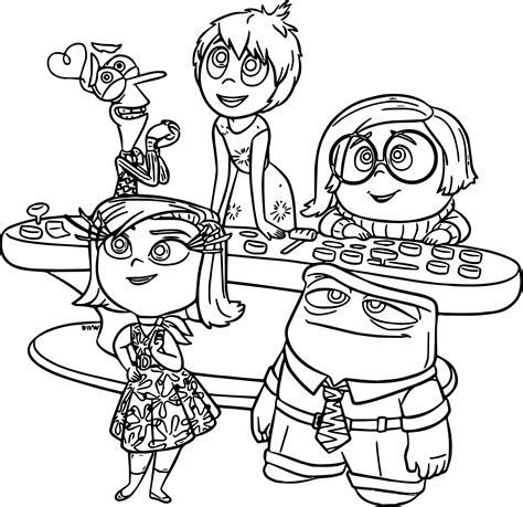 Funny Inside Out Coloring Pages PDF Free - Coloringfolder.com