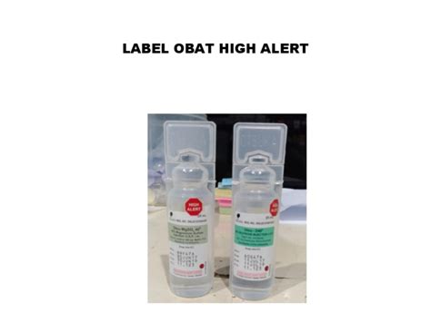 high alert medication labels guide