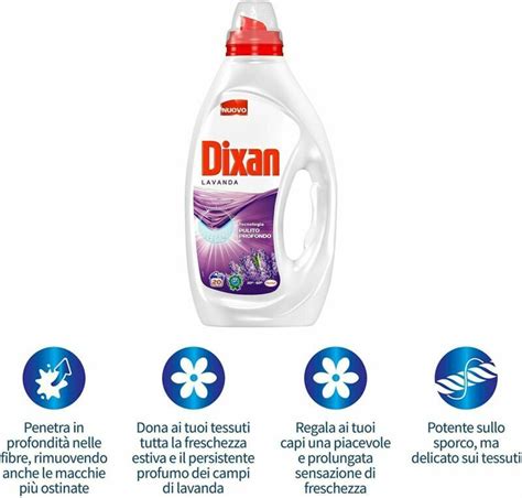 Dixan Lavanda Pulito Profondo Detersivo Liquido Lavatrice 80 Lavaggi