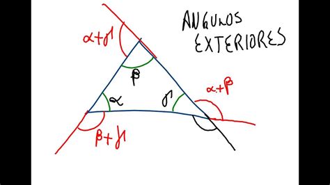 Angulos Exteriores De Un Triangulo Youtube