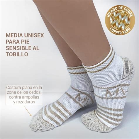 Tobillera Para Pie Sensible Hilado De Cobre Medivaric M Xico