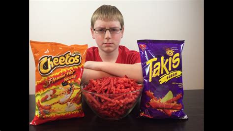 Yr Old Does Takis Fuego Hot Cheetos Challenge Crude Brothers