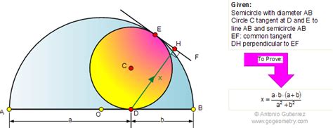 Geometry Classes Problem 333 Circle Inscribed In A Semicircle