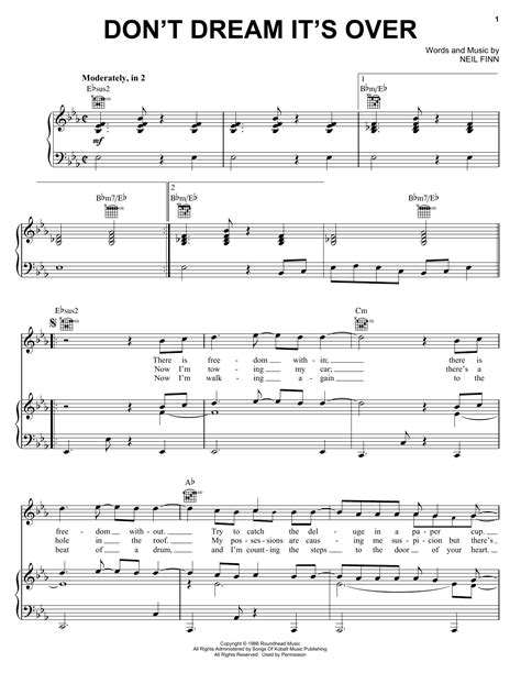 Don't Dream It's Over | Sheet Music Direct