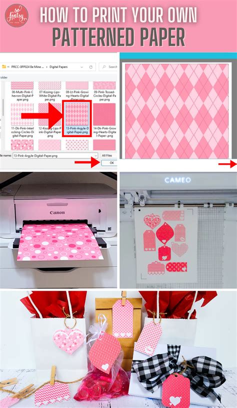 How To Print Your Own Patterned Paper Using Digital Patterns So Fontsy