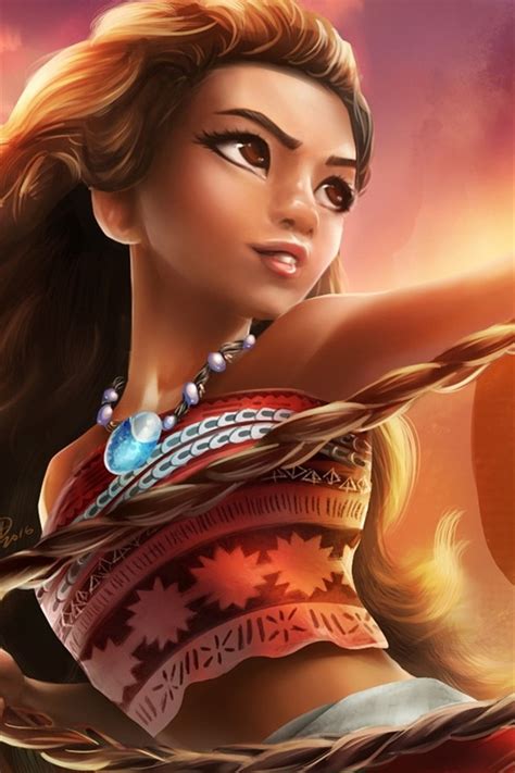 Moana Animated Movie Girl Sail Art Picture 640x960 Iphone 44s