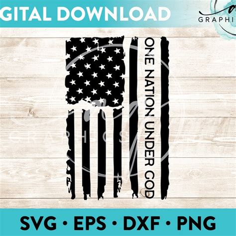 One Nation Under God Svg Files Etsy