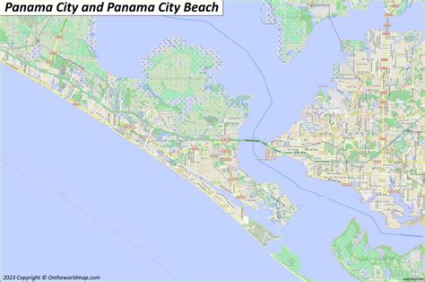 Map of Panama City and Panama City Beach - Ontheworldmap.com