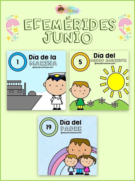 Imprimible De Efem Rides Junio Para Preescolar En Festividades