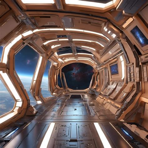 Premium Photo | Create a photorealistic 3D model of a sprawling space ... 