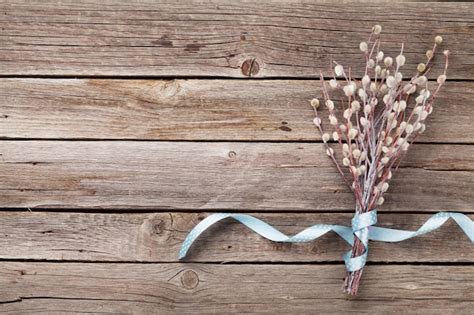 Premium Photo Easter Greeting Card With Pussy Willow