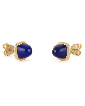 Cercei Vintage Din Aur De 18k Si 14k Cu Lapis Lazuli