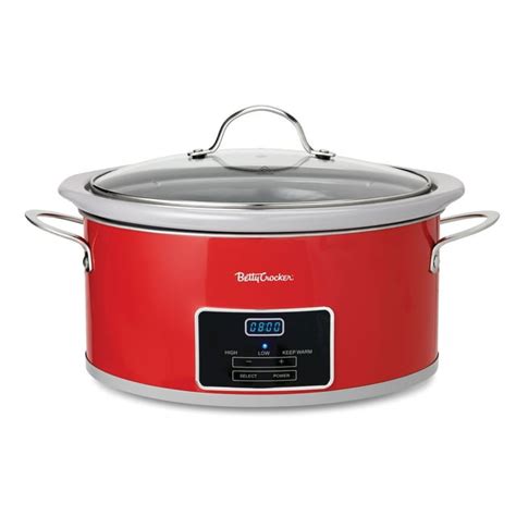 Free Shipping Betty Crocker 6 Quart Oval Digital Slow Cooker Programmable Crock Pot Up To 20