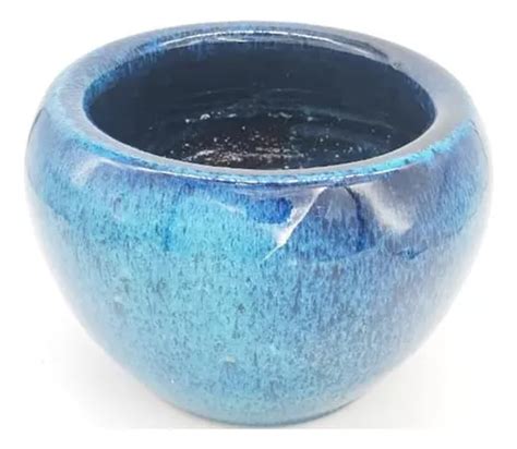 Cachepot Construmarcas Vaso Cachepot Bola Turquesa Color Azul Claro