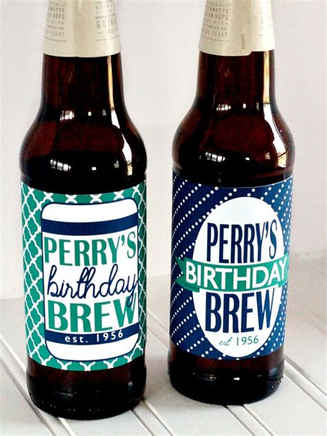 Custom Printed Birthday Beer Bottle Labels