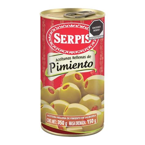 Aceitunas Serpis Rellenas De Pimiento 350 G Walmart