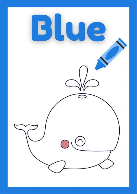 color blue worksheets  kindergarten  preschool color activities