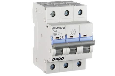 Popp® Interruptor Automático Magnetotérmico Industrial Curva C 1p 2p 3p 6a 10a 16a 20a 25a 32a