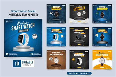 Smart Watch Social Media Post Bundle Graphic by iftikharalamCreative