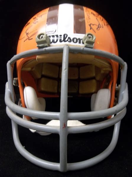 Lot Detail - Vintage Cleveland Browns Helmet- Autographed by a Number ...