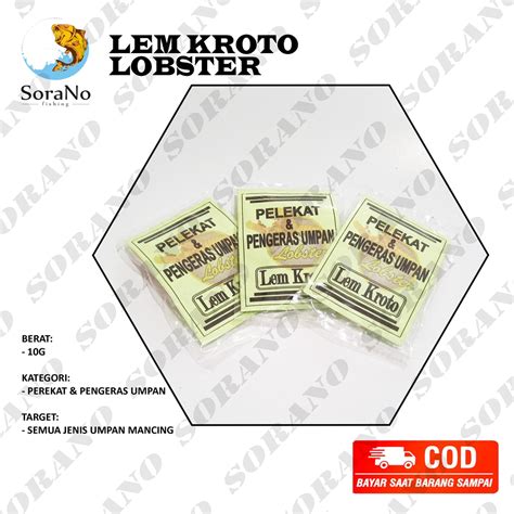 Jual PEREKAT DAN PENGERAS UMPAN LEM KROTO LOBSTER SEGALA JENIS UMPAN