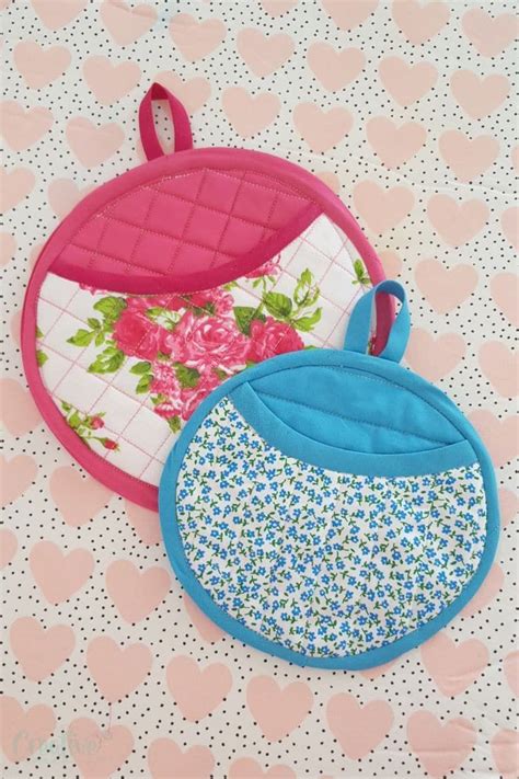 Round Quilted Potholders Pot Holders Quilted Potholder Pattern