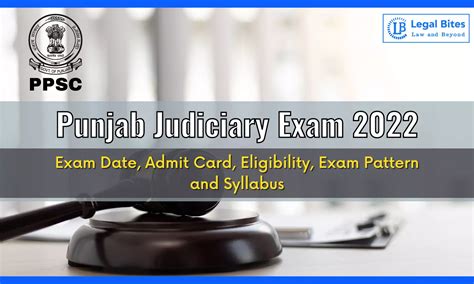 Punjab Judiciary Exam Exam Date Admit Card Eligibility And