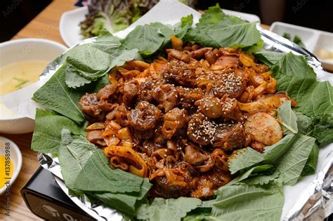 Sundae Gopchang Bokkeum Stir Fried Korean Sausage With Beef Tripe