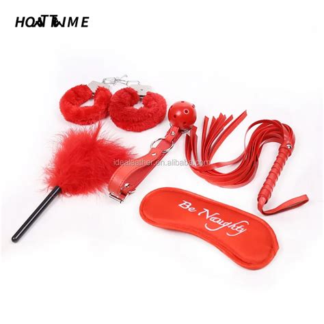 Bondage Kit SM Set Lace 5PCS Set Sex Toys Flirting Feathers Stick Paddle Flirting Leather Whips