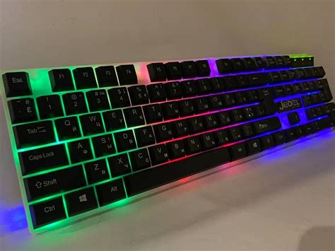 Игровая клавиатура проводная USB с подсветкой JEDEL-GAMING K500 RGB ...