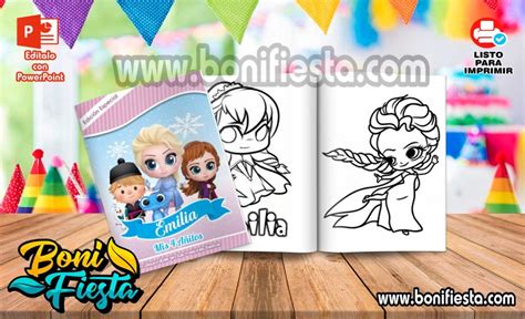 Librito Para Colorear De Frozen Chibi Boni Fiesta