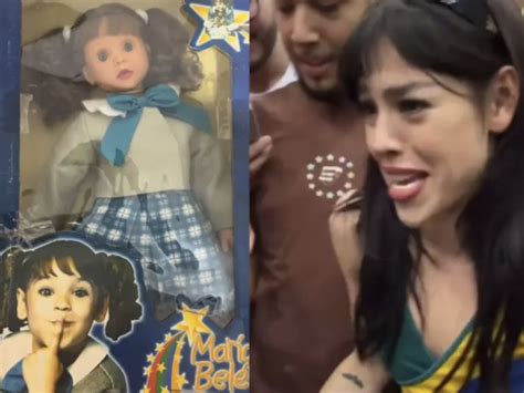 Danna Paola se conmueve al recibir muñeca de María Belén por parte de