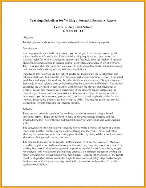 Lab Report Template Middle School 4 Professional Templates