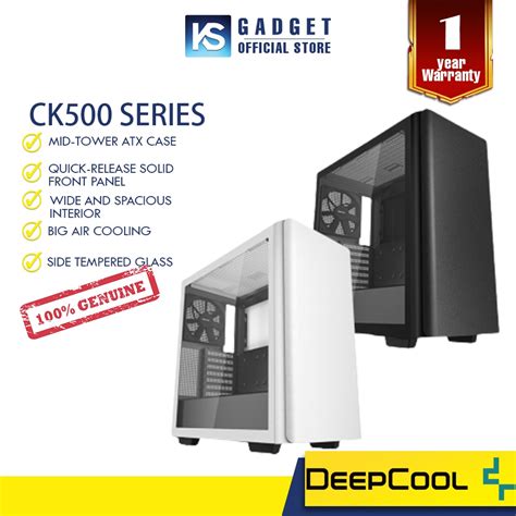 Deepcool CK500 White / Black ATX Mid-Tower Case ( BLACK / WHITE ) - 1 ...