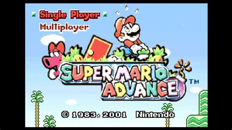 Super Mario Advance Title Screen GBA YouTube