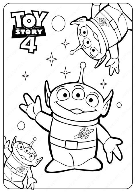 Free Printable Toy Story Aliens Pdf Coloring Pages