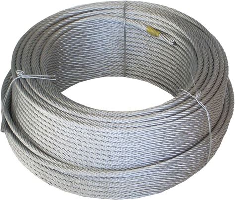 WURKO 12012008 Cable 4 mm acier galvanisé 6 x 7 x 1 bobine 100 m